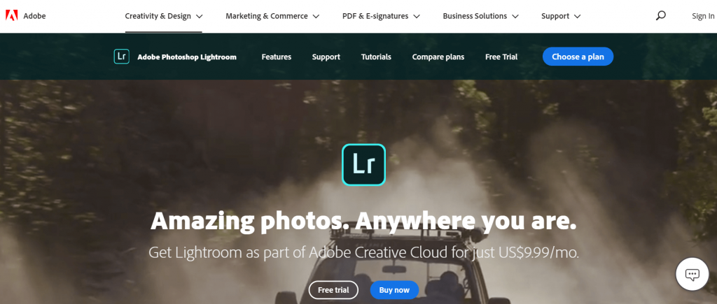 Adobe Lightroom - Online Mac Photo Editing App
