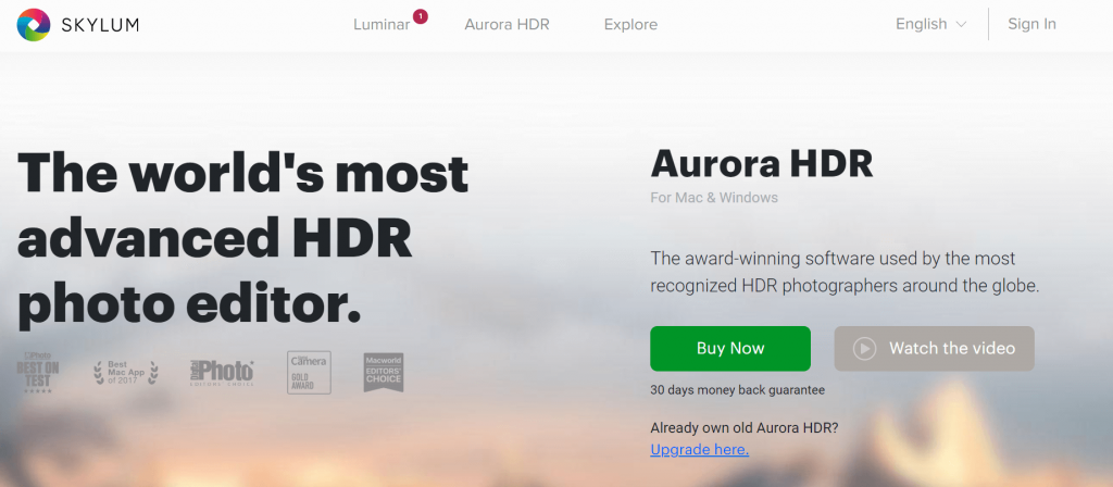 Skylum Aurora HDR - Best Photo Editing Apps and Software For Mac