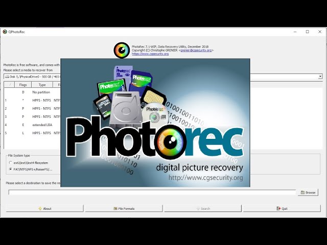 Setup Free Open Source Digital Picture and File Recovery Software TestDisk & PhotoRec 7.0 - YouTube