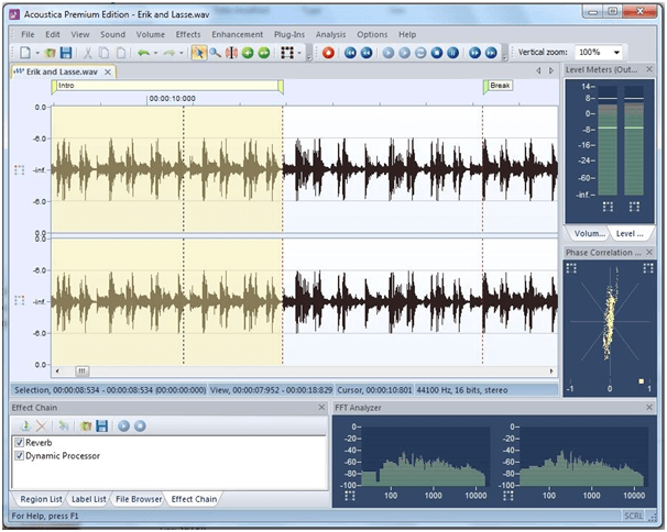 Acoustica Basic - Windows Audio Editing Software