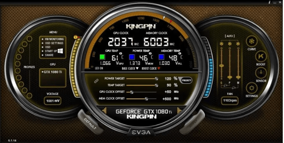 EVGA Precision X - Best GPU and CPU overclocking software for Windows 10