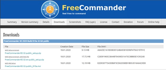 Free Commander file manager