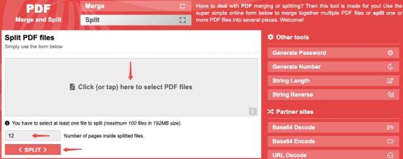 PDF Split and Merge - Online