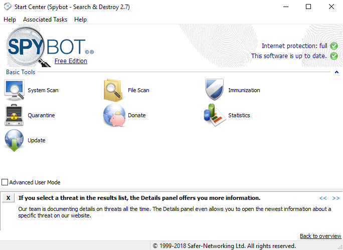 Spybot - Best Free Anti-Spyware Tools For Windows