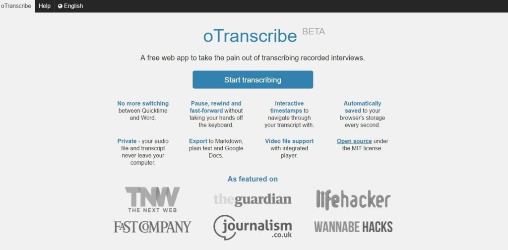 transcribe; Transcription Software