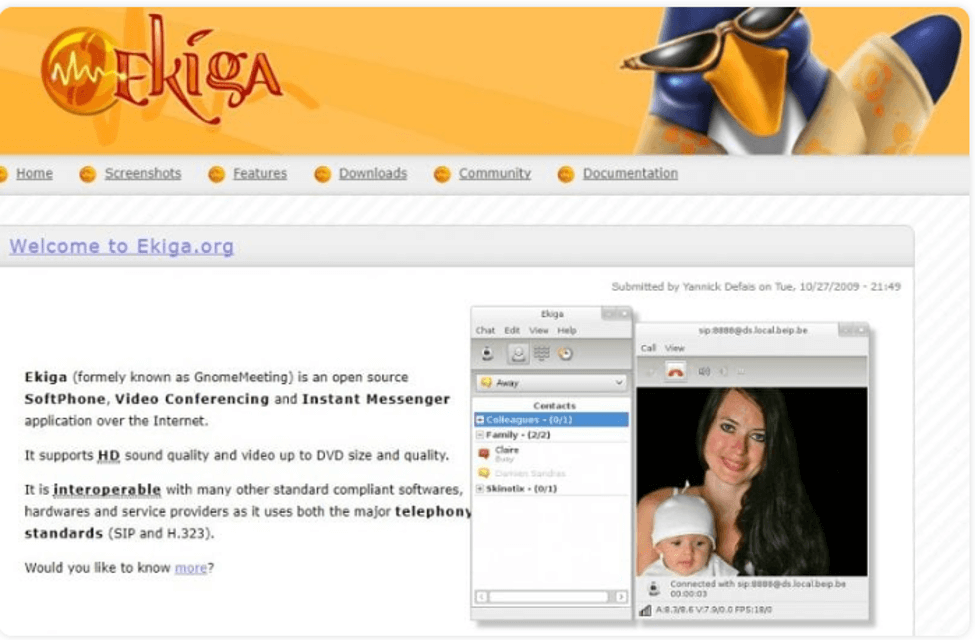 Best Video Call Software - Ekiga