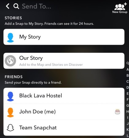 Add the loop to Snapchat Story or share with friends