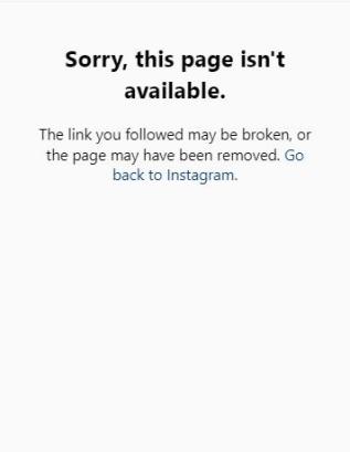Instagram User Blocked