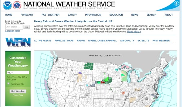 Best Weather Websites: National Weather Service