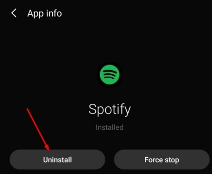 Reinstall Spotify app