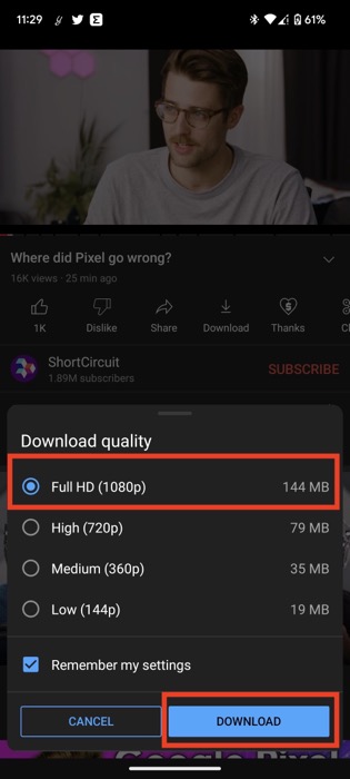 Download Quality YouTube premium