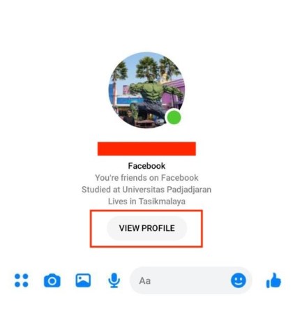 tap on the profile picture to open the conversation box