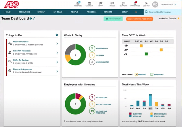 ADP Workforce Now screenshot - 10 Best Workforce Management Software Of 2022