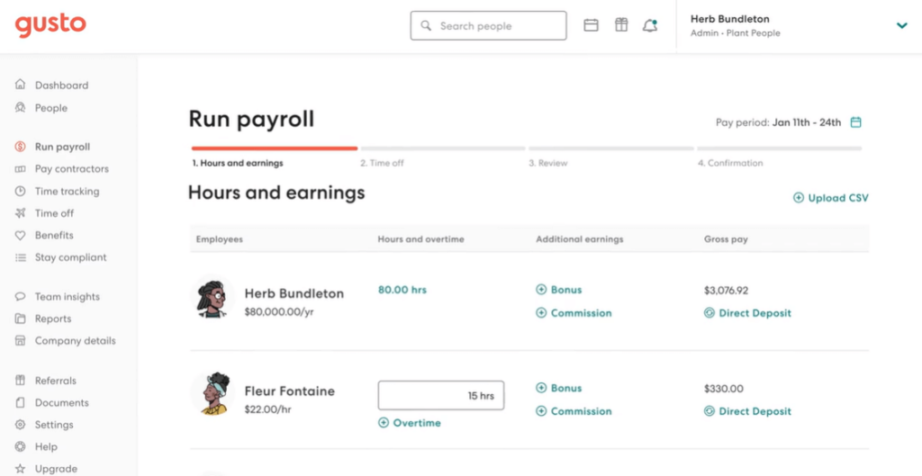 Gusto screenshot - 10 Best Employee Management Systems For 2022
