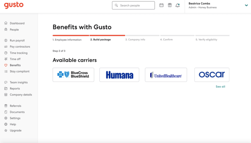 Gusto screenshot - 10 Best HR Software For Small Business In 2022