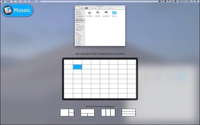 Mosaic window manager for Mac