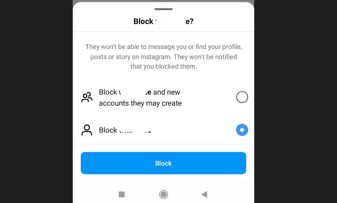 how to block on instagram